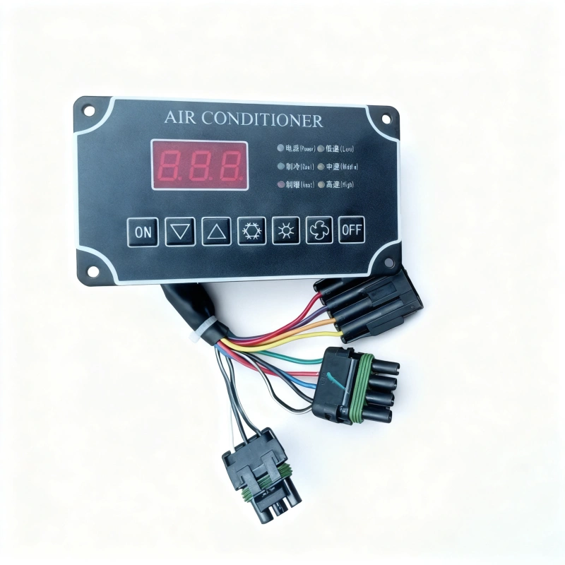 Air conditioning control panel for rotary drill rig or crawler crane